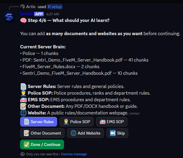 Sentri Server Brain